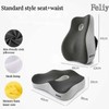 Memory Foam Seat Cushion and Lumbar Support Pillow for Office