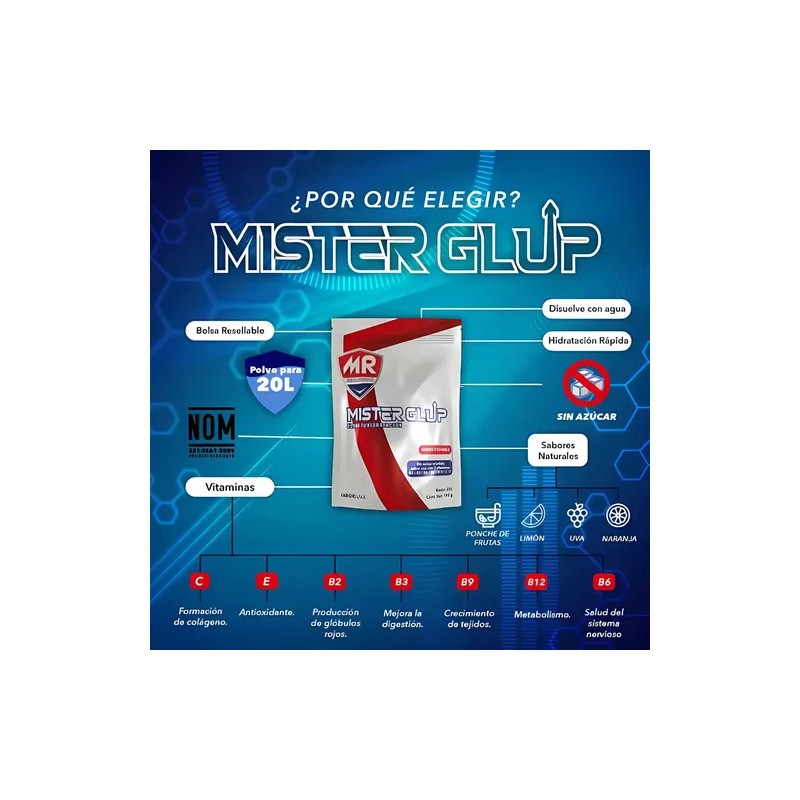 Polvo Para Preparar Bebida Con Electrolitos Energética Mr