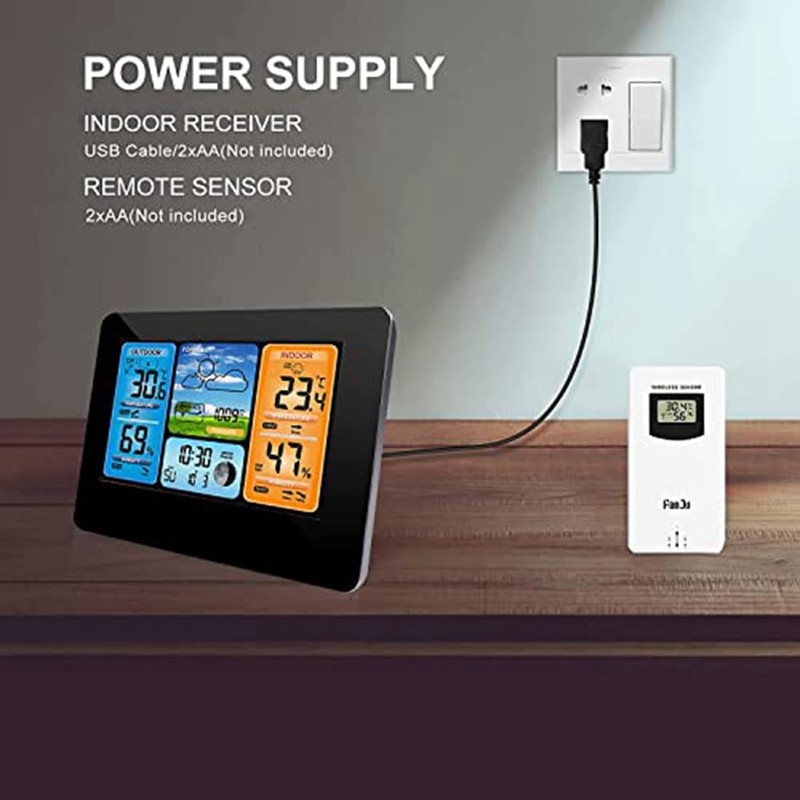 Wireless Weather Station Indoor and Outdoor Thermometer, Forecast Station Temperature