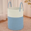 JMvicyroam Large Woven Laundry Basket Hamper,60L Cotton Rope Storage Bin