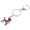 DUOWEI Dainty Enamel Poodle Dog Keychain Elegant Pet Key Ring