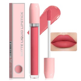 BINGBRUSH Super Stay Matte Longwear No-Budge Liquid Lipstick Makeup,Highly Pigmented Color and Instant Shine, Cheeky, Soft Matte Lip Cream Lightweight Lipgloss (09#, Pack of 1)