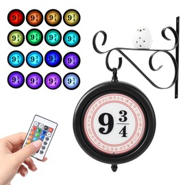 Weigudoc 9 3/4 Nachtlicht, Metallaufhängung 9 ¾ Wiederaufladbares Nachtlicht, Vintage Home Decor Sign Light Doppelseitige LED-lichtdekoration, Filmliebhabergeschenk zum 20. Jahrestag