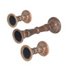 Handmade Mango Wood Eco-Friendly Traditional Wallnut Set of Three 6",15"