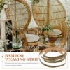 STOBOK Bamboo Weaving Strip Roll Flat Bamboo Strip for Basket