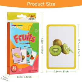 Pack of 180 Flashcards for Children - Colours, Shapes, Body Parts, Fruits, Animal, Animal Cards for Children, Montessori Learning Game English Photo Cards Vocabulary Flashcards for Language Promotion