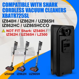 BooNer 25.2V 2600mAh Battery for Shark XBATR725SL Battery, Compatible with Shark Cordless Vacuum Cleaners Model IZ840H,IZ862H,UZ865H, IZ862HC, UZ865HCCO.
