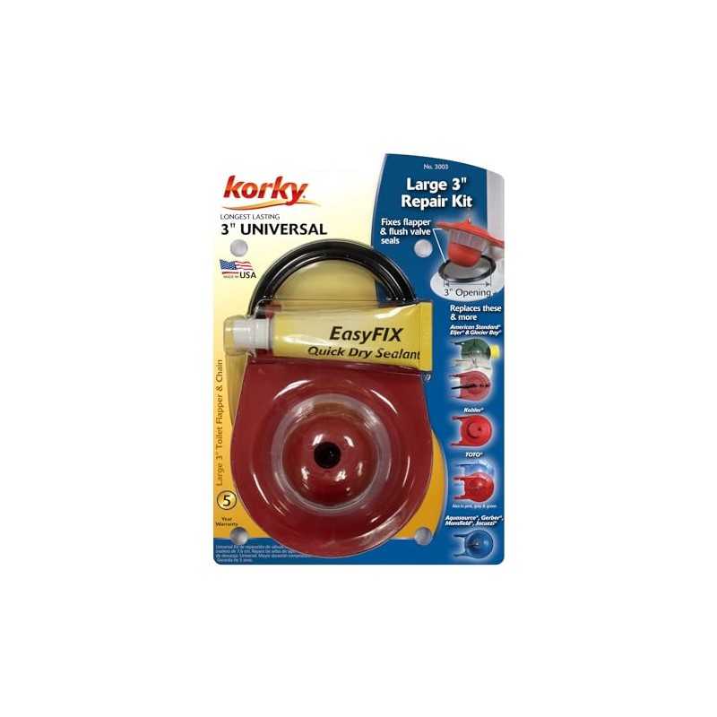 Korky 3003BP 3" EasyFix Flush Valve Repair Kit