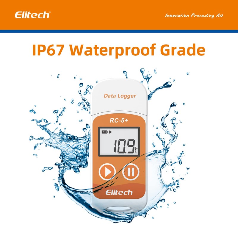 Elitech RC-5+ USB Integrated LCD Display, 32000 Points, Simple Analyzable