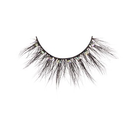 Vluxe by iEnvy Lashes with Rhinestones Masterpiece Mink Lashes, Diamond False Eyelashes (Crystal Muse)