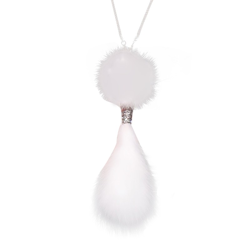 Pom Pom Car Pendant Rhinestone Embedded Sturdy Metal Cute Animal