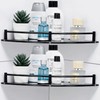 Halyuhn 2 Tier Glass Corner Shower Shelf for Inside Shower,