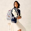 Vera Bradley Women's Bancroft Backpack-Premium Cotton Bookbag, Wing + Bloom,