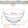 PARBEE PARBEE 3" Clear Glass Pinch Bowls, 10 Pack 2.5oz