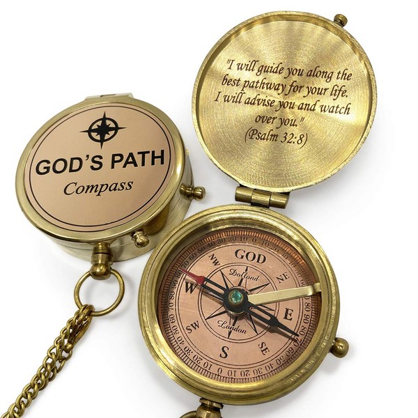 OakiWay Religious Gifts - God's Path Compass - Christian Gifts for Men, Catholic Gifts, Baptism Gifts for Boys, Gifts for Teen Boys, Graduation Gifts, Inspirational Gifts for Woman, Sentimental Gifts