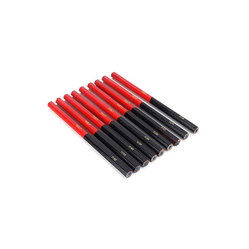 Double-headed red/blue round wire carpenter's pencils, woodworking construction pencils for