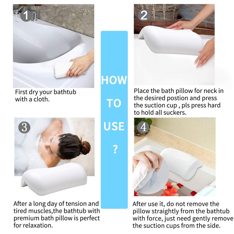 AnnSpa Cuscino di Bagno, Vasca da Bagno Accessori Bagno Morbido