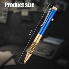 SMOOTHERPRO Bolt Action Pen, Solid Brass Gel Ink Pen with Black Ink, Compatible with Pentel Refills, Weighted Heavy Pen for Tremor Parkinson Arthritic Hand, Red(SG03R)