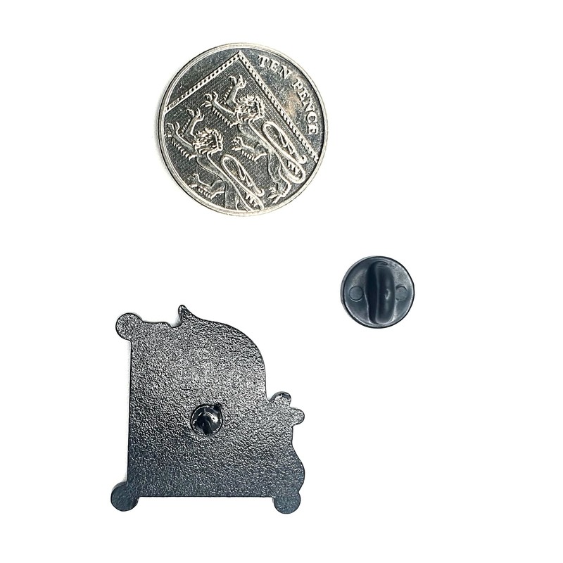 Hippopotenuse Triangle Math Geometry Hippo Hypotenuse Cute STEM Metal Enamel