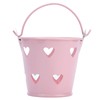 12pcs Mini Metal Bucket Hollow Heart Shaped Bucket with Handle