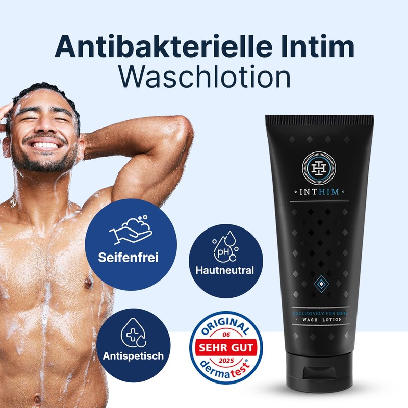 IntHim Antibacterial Intimate Wash Lotion for Men - pH Skin
