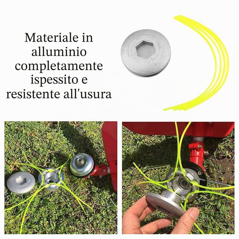 Universal Testina Decespugliatore Erbae, ZoneYan Testina per Erba in Alluminio,