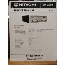 Hitachi SR-2004 Receiver Service Manual Photocopy