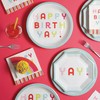 C.R. Gibson TW4-24076 Rainbow Disposable Paper Cocktail Napkins for Birthday