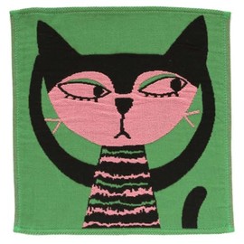 Atsuko Matano 000119-0007-01 Gauze Handkerchief, Sorry (Green), Women's Towel, Hand Towel, Approx. 9.8 inches (25 cm)