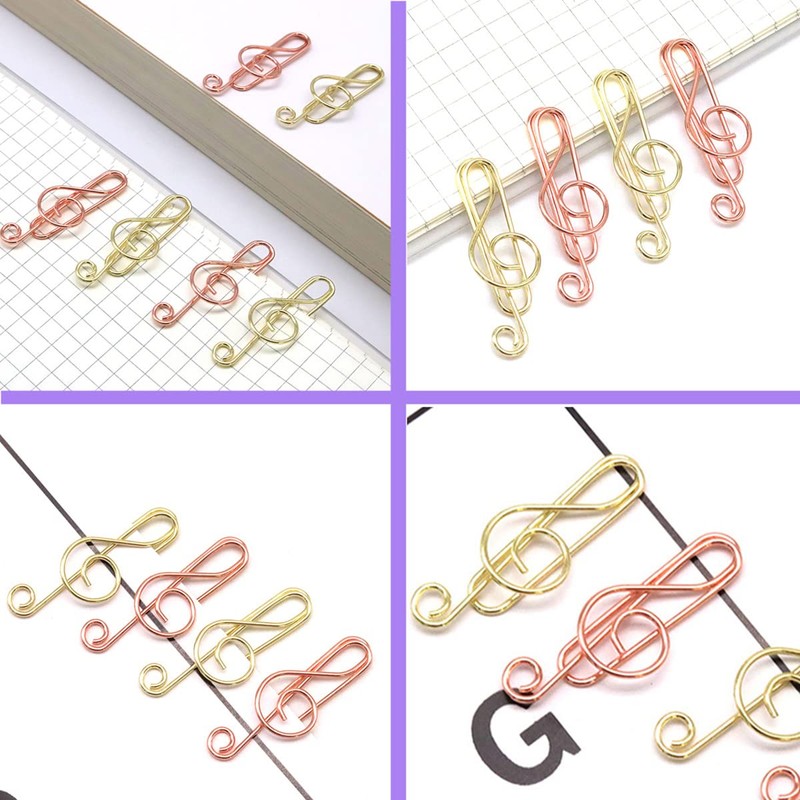 Getrays 20pcs Music Paper Clips, Large Size Music Note Guitar