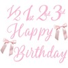 Glitter Garland Cursive Happy Birthday Decoration Age Number 1/2 1st
