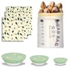 HAMZA Beeswax Bread Bags for Sourdough/Beeswax Wraps for Food/Bowl Covers