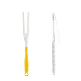 Pack of 2 Replacement Handles, Duster Replacement Only Extended Handle, Extendable Telescopic Rod, Adjustable Length Handle, Replacement Handle and Telescopic Rod, Suitable for Home Cleaning (White, Yellow)