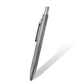 Hamans Push Pen Titanium Ballpoint Pen with Pocket Clip 4.92" Push Clip to Retract Refill Writing Pocket Pen for Business Office Daily Use
