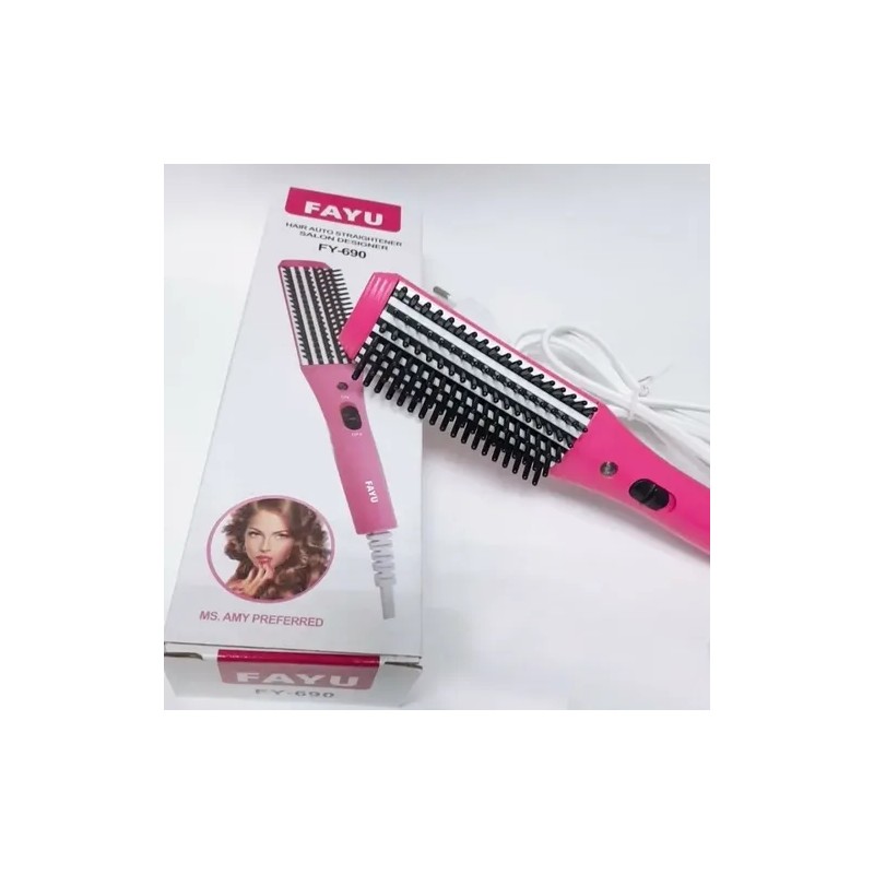 Mini Cepillo Fayu Alasiador De Cabello Para Viajes Full