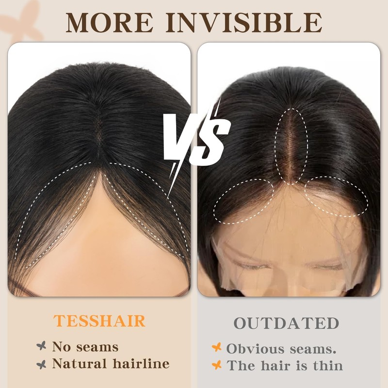 tesshair Clip In Fringe 360° 3D Cover Clip in Side