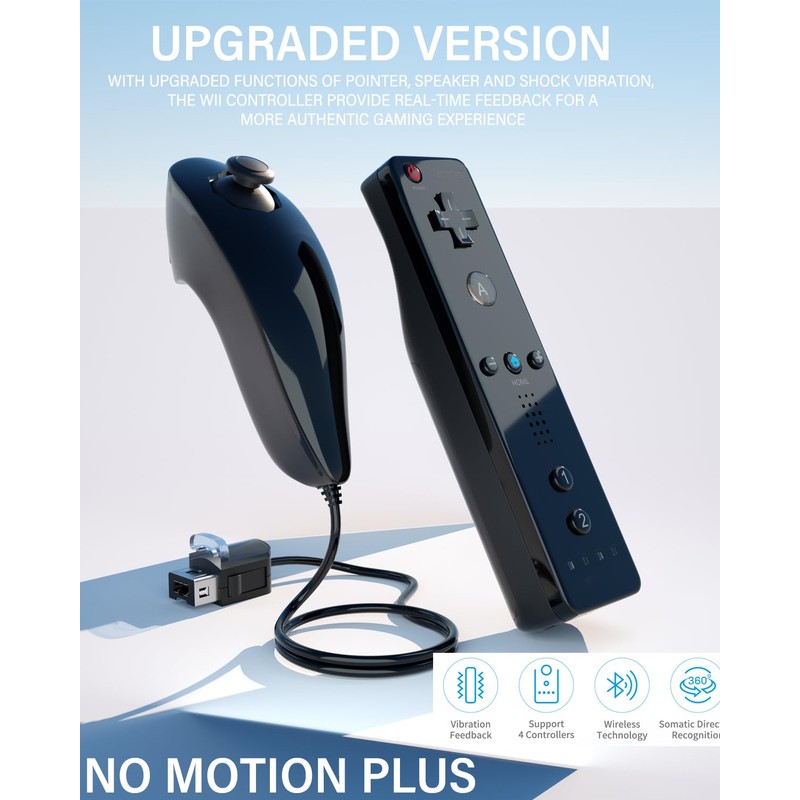 SONVIEE Wii Remote Controller und Nunchuck Joystick Ersatz Fernbedienung für