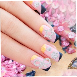 Healeved Pearl Nail Charms Heart Pearl Nail Decoration Bedazzling Kit Manicures Ornaments