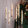 Eywamage Birch Bark LED Taper Candles with Remote, Battery Operated