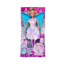 Simba Steffi Love Bubble Fairy 105733607 Dressing Doll with Wings and Bubble Function, with Bubble Solution and Container, 29 cm Toy Doll, from 3 Years