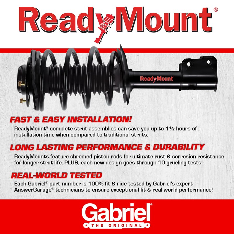 Gabriel G57204 Ultra ReadyMount Front Left Complete Strut Assembly for
