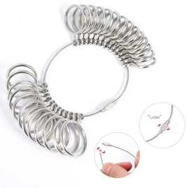 Love&Mini Ring Sizer UK Mandrel Stick Finger Gauge Set Jewelry Ring Finger Sizer Gauge Measure Tool for Women (2 PCs)