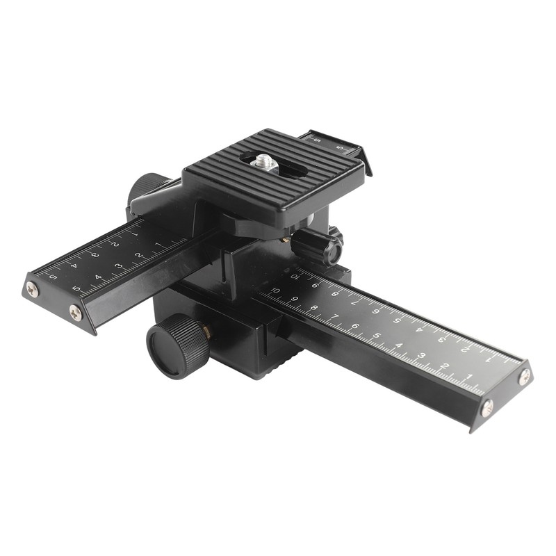 Macro Focusing Rail Slider 4 Way Magnesium Aluminum Alloy Close