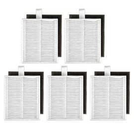 (5 Pack) L60 L50 HEPA Filters Compatible with eufy L60, L60 Hybrid, L60 SES, L50 SES, L50 Series Robot Vacuum, HEPA Filter Kit, Replacement Parts, with Foam Filter 5 Sets