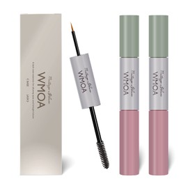 【Official】WMOA Farma Foods 2-in-1 Mascara & Curler 2-piece set for eyelash care and beautiful curls, eyelash serum with HGP, 10 types of hair care ingredients, 8 additives-free, made in Japan, eyelash
