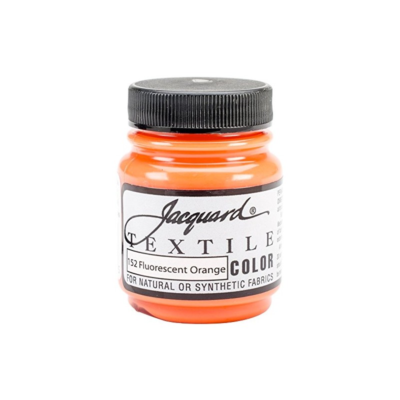 Jacquard Textile Color Fluorescent Orange - Permanent Fabric Paint for