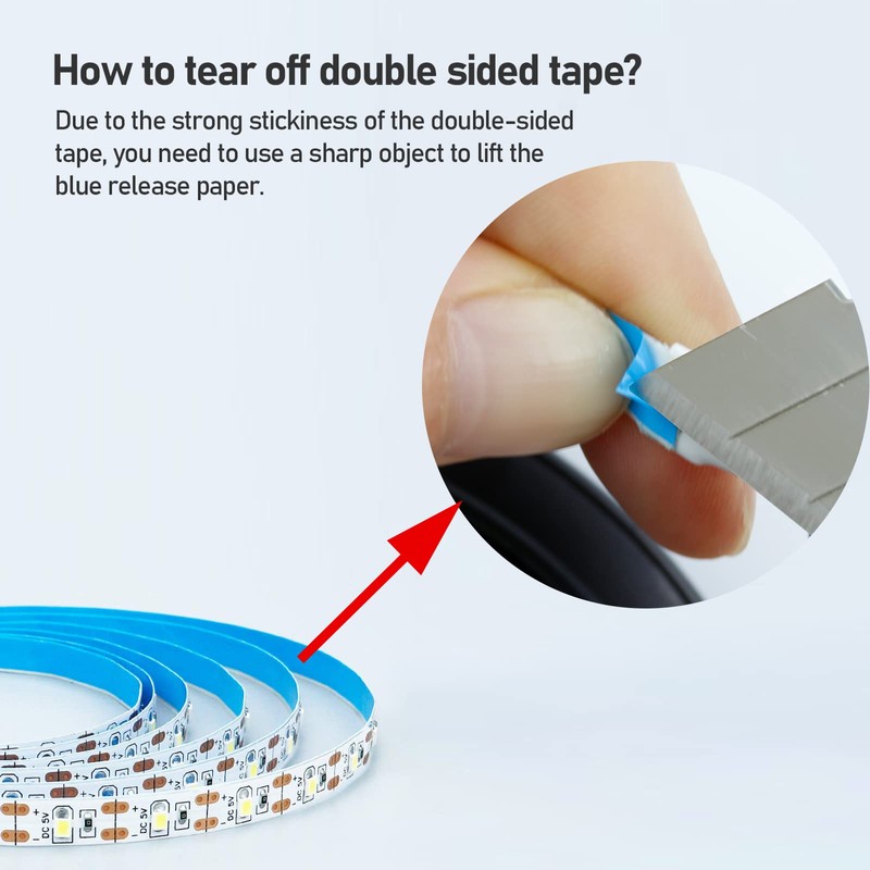 KXZM 5V USB Blue 460-465nm LED Strip Light USB Powered