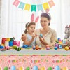 MORAINJAY 3Pcs Easter Tablecloth, 137 * 274cm Easter Table Cloth,