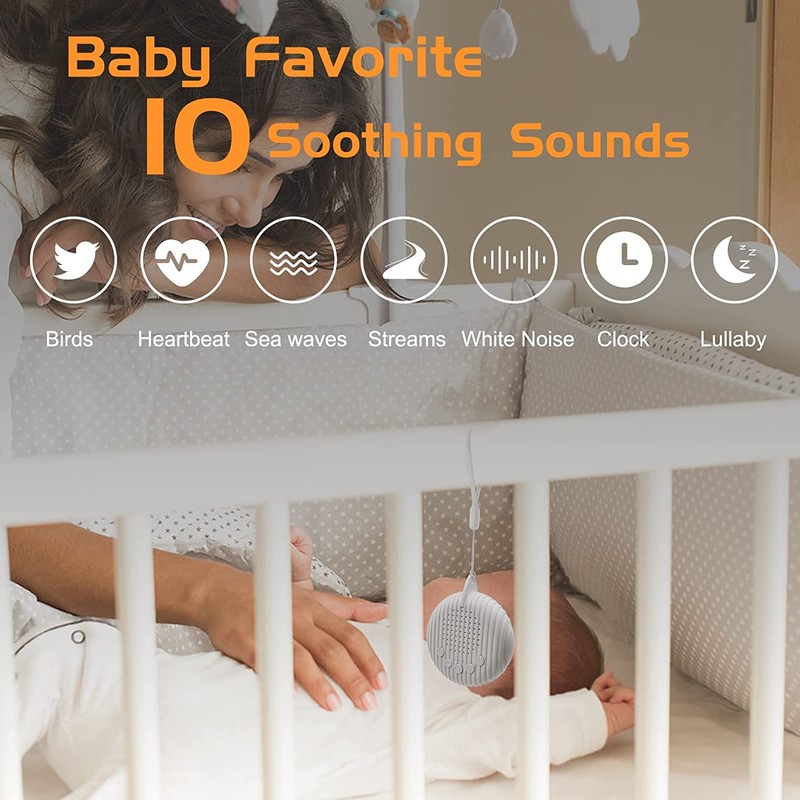 White Noise Machine, Xkey Portable Sound Machine with 10 Natural