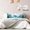 XUNLURY Coastal Beach Ocean Turtle 20x54 Body Pillow Cover, Ocean